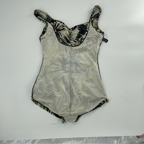 Vintage Maxine of Hollywood swimsuit tropical One piece  Sz 12 - Picture 8 of 11